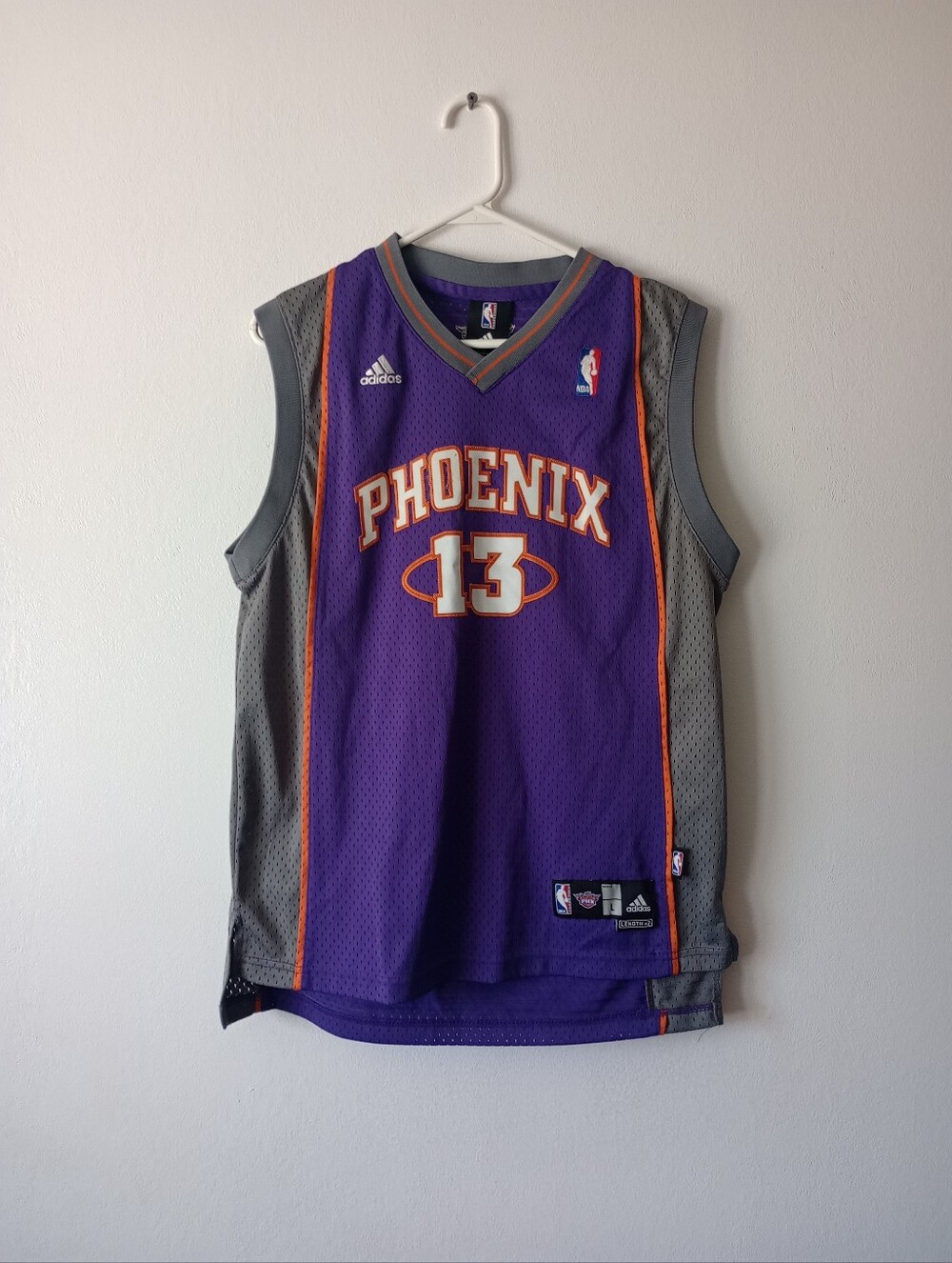 Vtg Steve Nash Phoenix Suns Jersey Youth Large Adidas Sewn +2 NBA Basketball #13